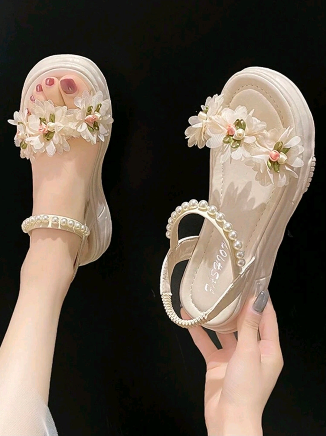 Sandalias Chunky Flor