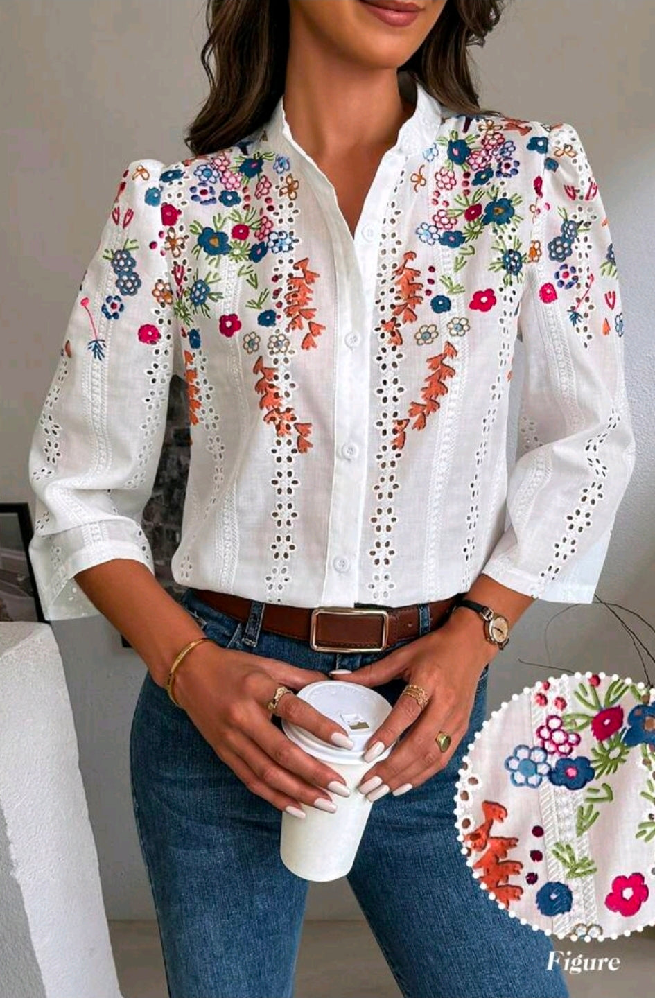 Camisa floreada