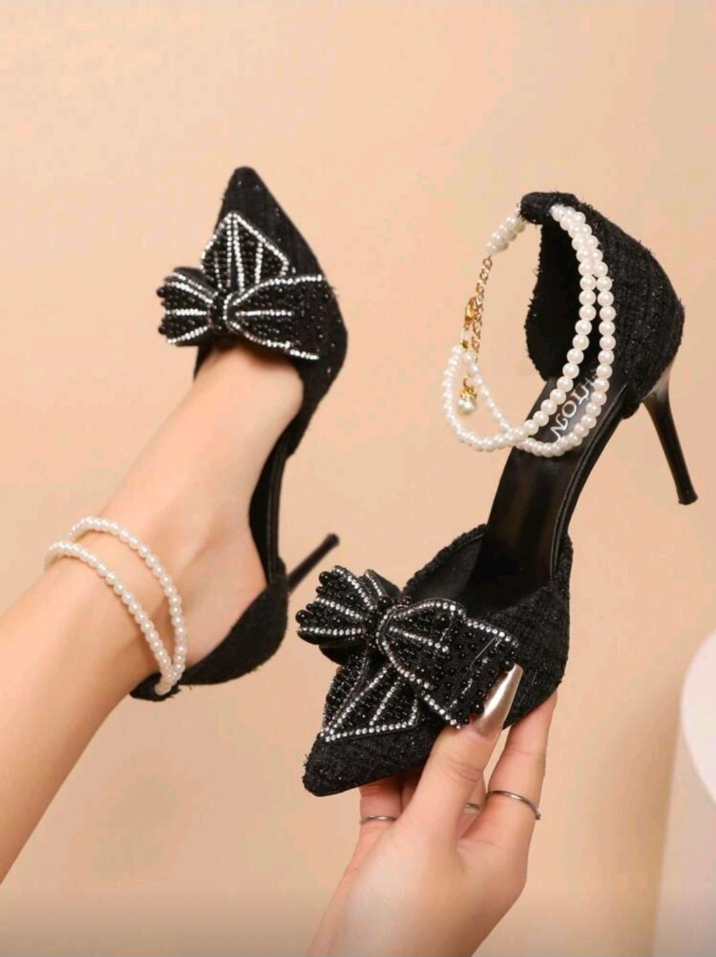 Tacones de aguja tobiperla