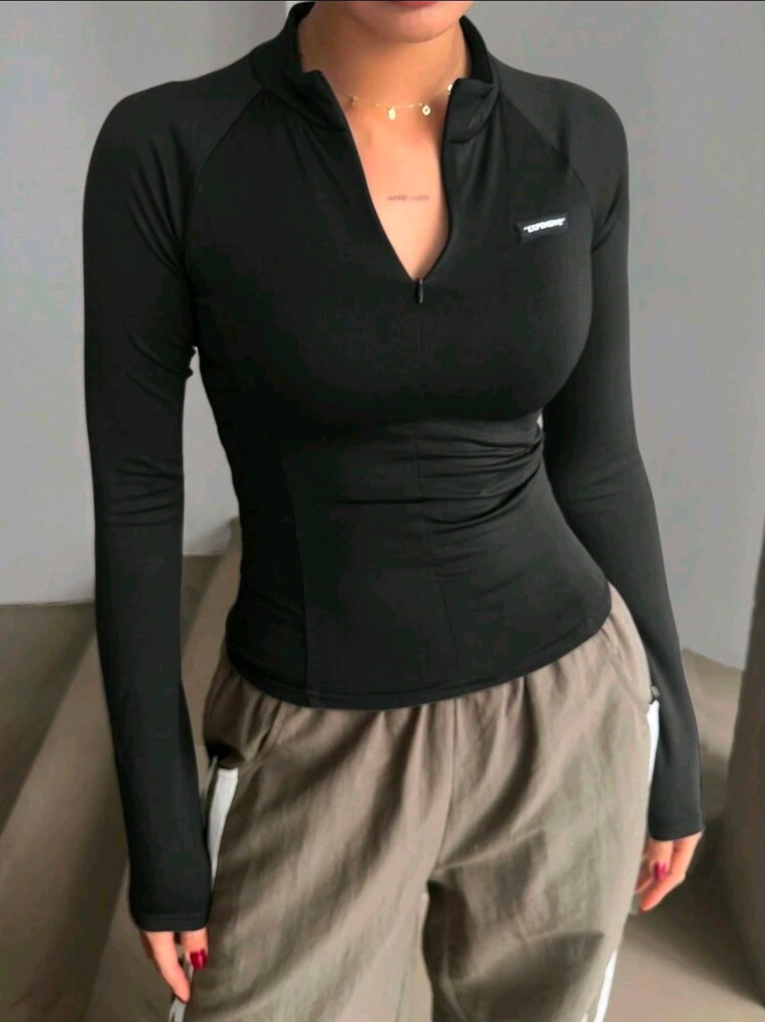 Camisa de licra negra