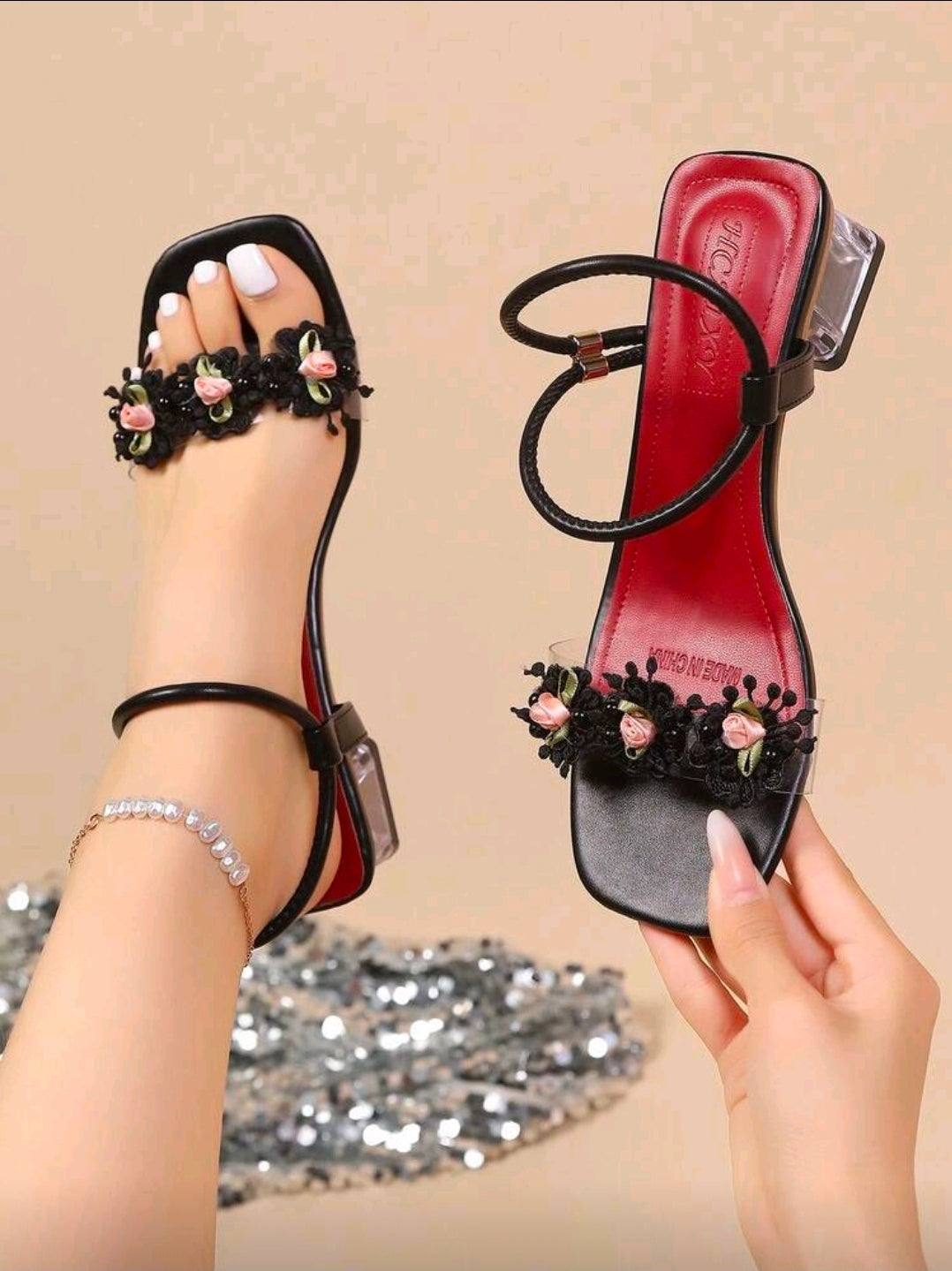 Sandalias De flor
